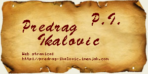 Predrag Ikalović vizit kartica